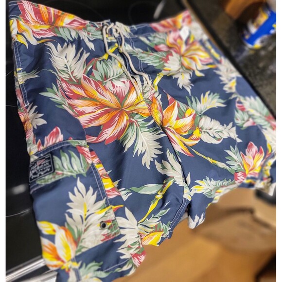 American Living Board Shorts Mens XL Swim Lined Trunks Surf NICE Hawaiian Print - Picture 3 of 16